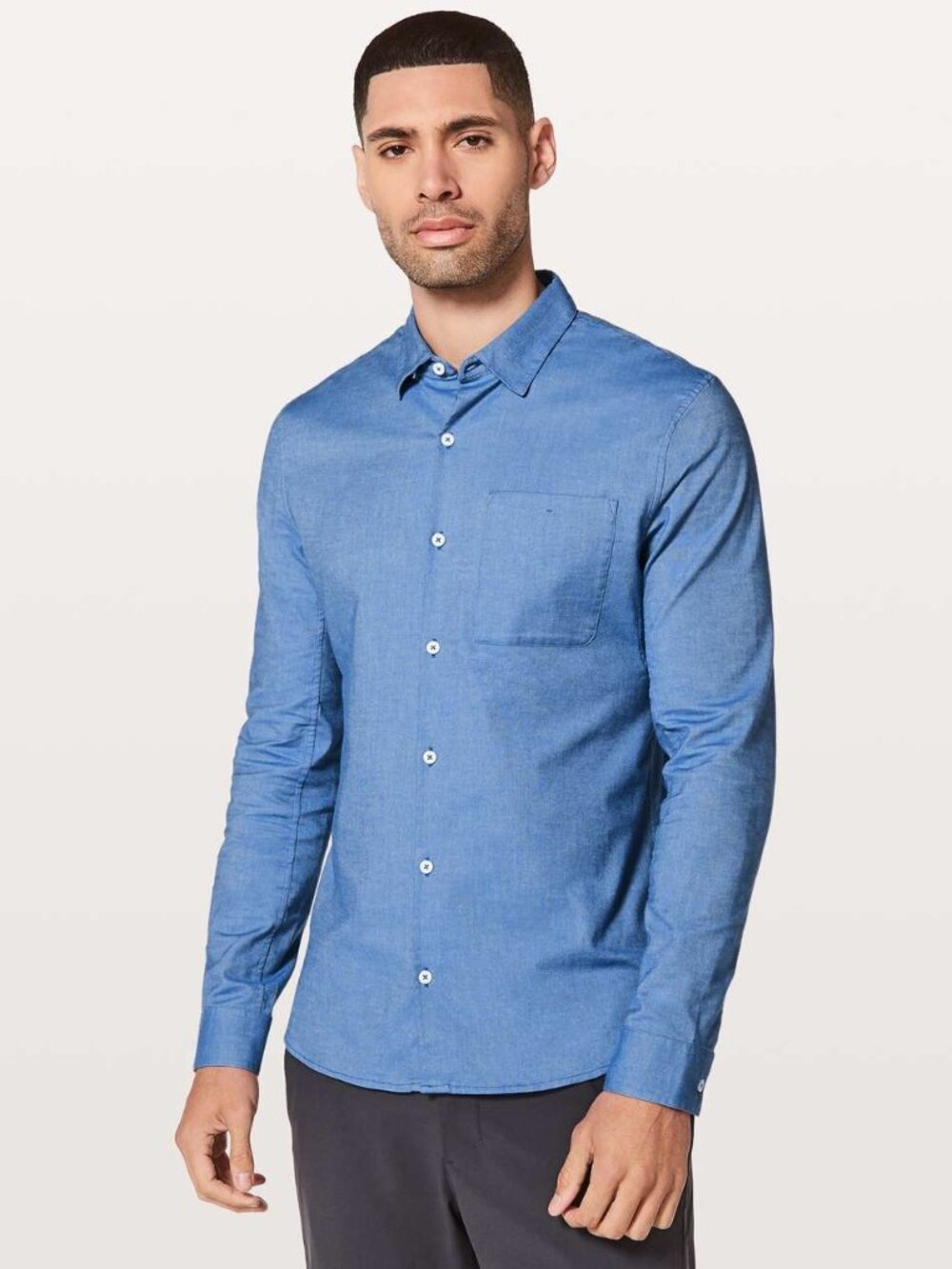 Lululemon Men's All Town Buttondown Shirt - Blue